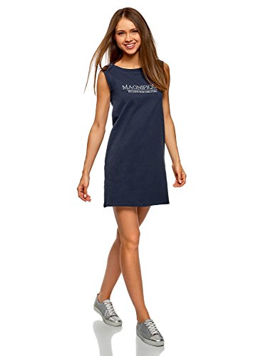 Oodji Ultra Donna Abito in Tessuto piqué con