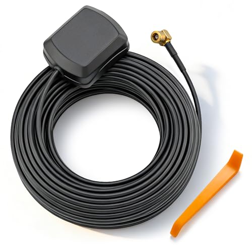 Dunkive 23FT Satellite Radio Antenna Compatible with Sirius XM Magnetic Mount SMB Connector 2320-2345MHz for Car Receivers Includes Trim Removal Tool