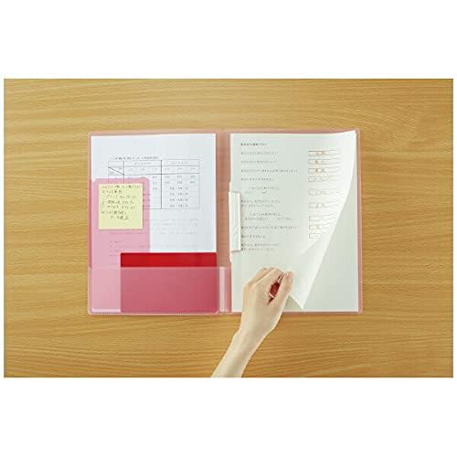 Image of Kokuyo Portfolio Folder with Pockets Folder for Paper Organization,Heavy Duty Pocket Folder Fits US Letter & A4,Dual-Purpose Clip & Pocket Design(FU-CE755P)