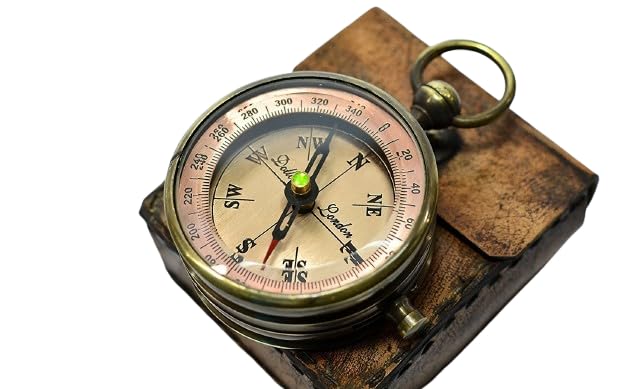 Nautical Antique Style Compass Brass Dollond Copper Compass-image-5