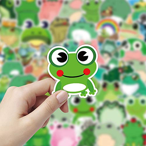 image for Forlin 50Pcs Cute Frog Waterproof Vinyl Stickers Decals for Laptop Wat