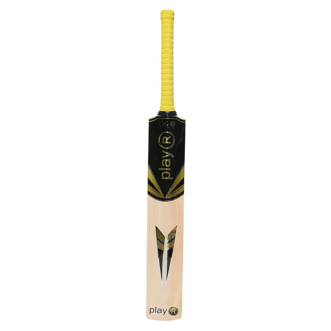 playR OGR English Willow Bat - Handcrafted Cricket Bat for Power Shots, Superior Grip, Durable, Lightweight for Training, Casual, Club Matches for All Season-image-10