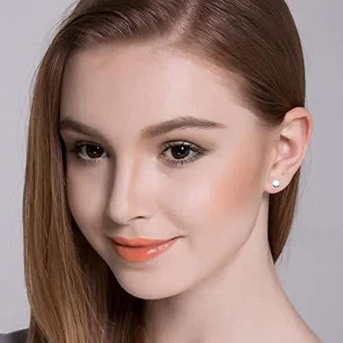 Hopply 5 Pairs Titanium Screw Back Surgical Stainless Steel Stud Earrings For Women Men,Rainbow 5A Cubic Zirconia 20G Helix Piercing Jewelry Cartilage Earrings For Sensitive Ears Sleeper Studs (5Pairs Ab Cz,2-6Mm) #TOP5