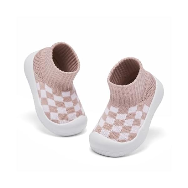 Eashi Baby Boy Girl Non-Skid Indoor Infant Walking Shoes Breathable Warm Elastic Sock Shoes with Memory Sole Protect Toes Outdoor Sneakers