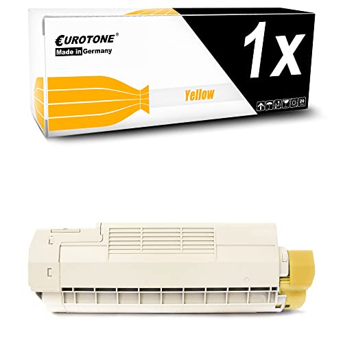 Eurotone Tóner compatible como repuesto para Oki C5650 C5750 sustituye a 43872305 amarillo amarillo