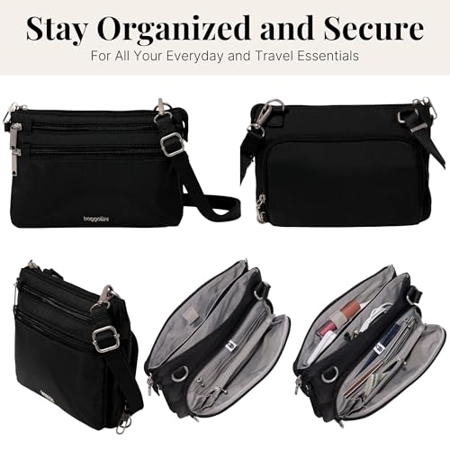 Image of Securtex Anti-Theft Stash Crossbody - 9.25 inchx 6.25 inch Travel Safe Bag w /Locking Zippers