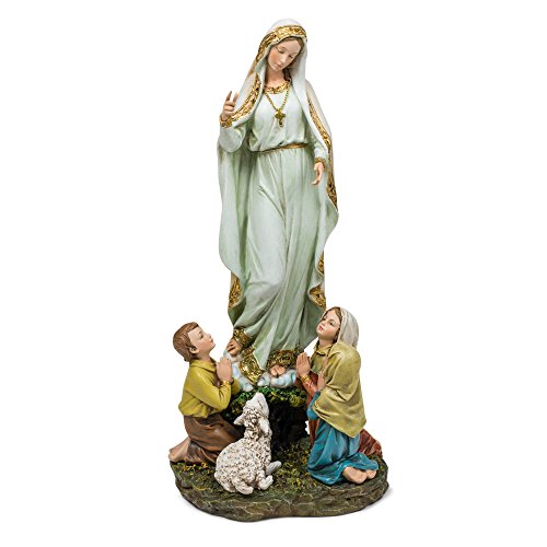 Our Lady Of Fatima Children 12 Inch Resin Stone Indoor Outdoor Garden Statue #TOP3