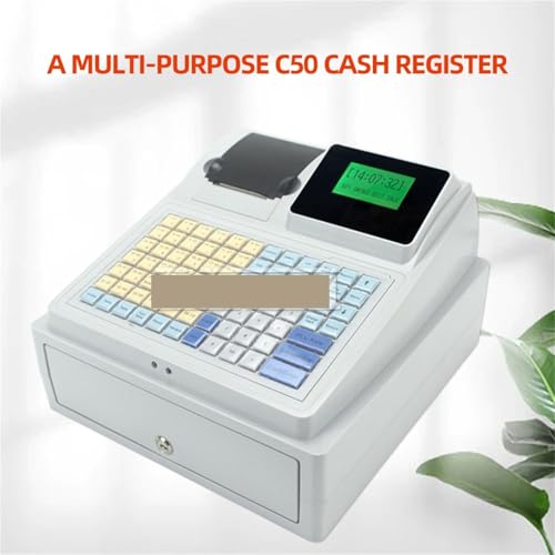 Caja registradora C50 con detector de billetes UV e impresora integrada 4