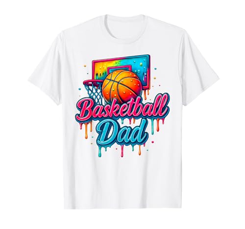 Retro Basketball Dad Daddy Father Happy Father's Day Men T-Shirt