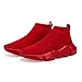 Hetios Boys Girls Walking Shoes Slip On Running Sneakers Lightweight Casual Athletic Tennis Shoes Fashion School Shoes Red Big Kid 5 M US