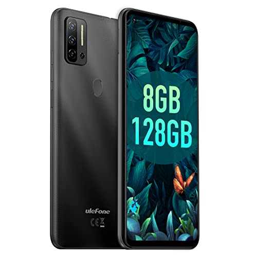 Ulefone Note 11P 8Go+128Go Telephone Portable, 4G Dual SIM Smartphone Pas Cher, Caméra Quadruple 48 MP, écran 6,55 Pouces, 4400 mAh Android 11 Smartphones, OTG, Fingerprint & Face ID(Black)