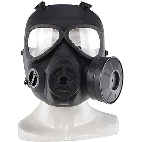Huenco Tactical Dummy Gas Mask Paintball Full Face Skull CS Mask For Cosplay Protection Halloween Masquerade Cover