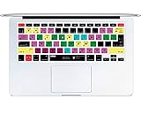 Dogxiong Mac OSX Primary Finder Safari iWorks MS Office Shortcuts Hot Keys Pattern Silicone Keyboard Cover Keyboard for MacBook Air 13 inch(No-Touch ID) ; for MacBook Pro 13, 15 (2015 Before)