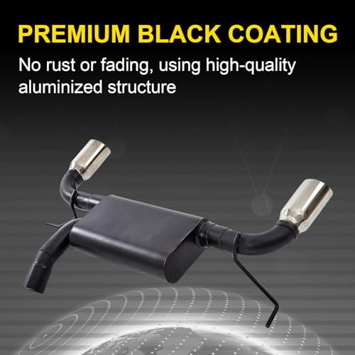 image for TECTRUC Exhaust Muffler System Cat-Back,Dual Walled Tip 2007-2017 Wran