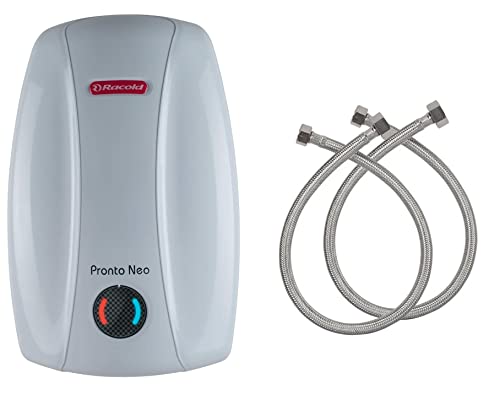 Racold Pronto NEO 3Ltr With ALLOY PIPE SET, White