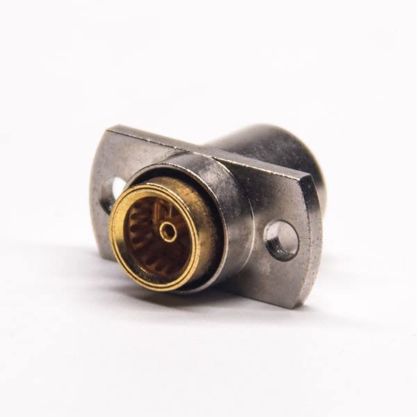 High Frequency BMA Connector Straight Type 2 Hole Flange Male Connector
