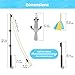 MUMUQ Dog Flirt Pole, Retractable Teasing Stick with Lure, Interactive Dog Toy for Outdoor Training Play Exercise, 40 Inch Flirt Stick for Small Medium Large Dogs