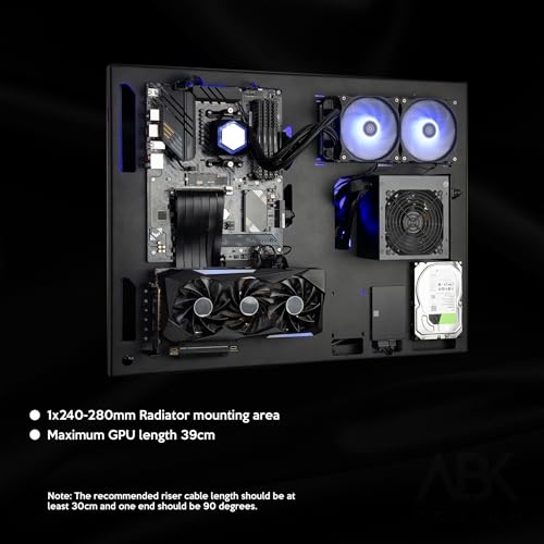 Image of ABKCA Design, Wall Computer Case - Wall Mount Computer Case - Gaming PC Case - Wall PC Case for PC Gaming - Computer Cases - Pc Chassis