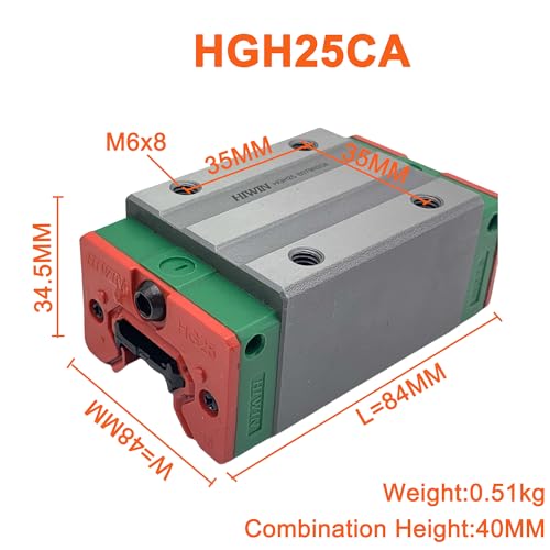 HGH25CA block rails glissière pour l'assemblage de machine CNC diy - 2