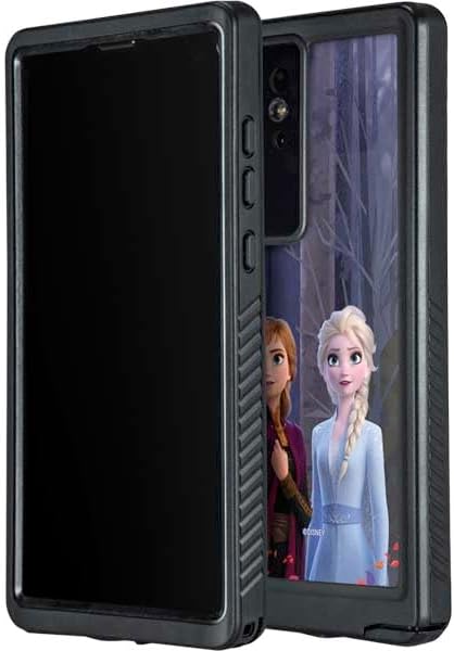 Skinit Waterproof Phone Case Compatible with Galaxy S24 Ultra - Officially Licensed Disney Frozen II Anna and Elsa Design