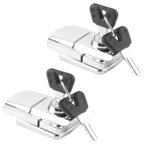 Serrure de Coffre de Moto, Kit de Clé de Serrure de Coffre de Sacoche de Moto, Ensemble de Serrures de Coffre Arrière Clé de Moto Antivol avec 2 Accessoires de Modification de Clés (2Pcs)