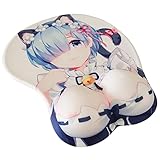 Office Cute Anime Mouse Pad Compute Gaming Ergonomic Mouse Pad with Wrist Rest for Laptop Blue