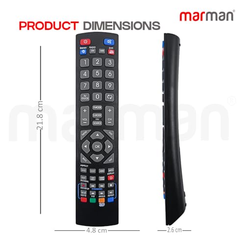 Image of marman Compatible with Blaupunkt Smart TV Remote Control Suitable for LED Tv Non Voice Command No Bluetooth Connection - Match Exactly with Key by Key of Your Existing Model !
