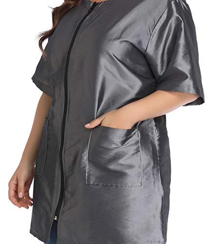 Hair Stylist Grooming Smocks for Women, Barber Apron Jacket Vest for Hair Salon, Dog Groomers, Nail Tech, Massage Therapist, Esthetician - Thumbnail 7