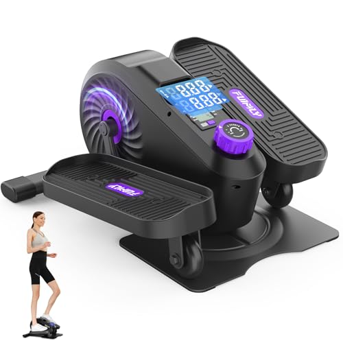 FUNMILY Under Desk Elliptical Ellipse Leg Exerciser Standing or Seated Mini Elliptical Machines Portable Bike Pedal Exerciser for Seniors/Adults Leg Workout Equipment for Home/Office (Violet)