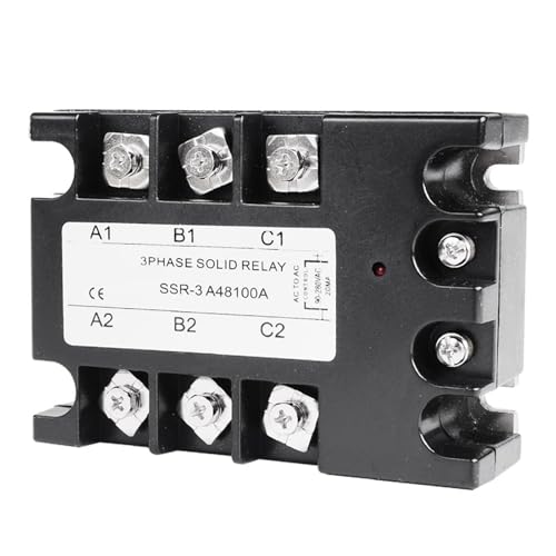 Relais statique triphasé SSR 80A avec couvercle de protection commutable en AC - 5