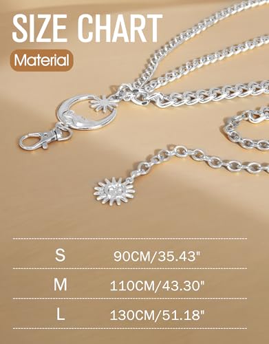 Wedtrend Women's Waist Chain Metal Adjustable Body Chain for Dresses & Festival Outfits4