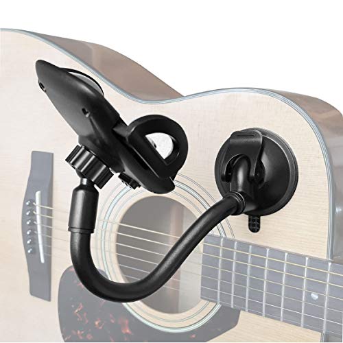 Phone Holder for Guitar, ALLICAVER Removable Suction Cup Phone Holder for Acoustic Electric Classical Guitar