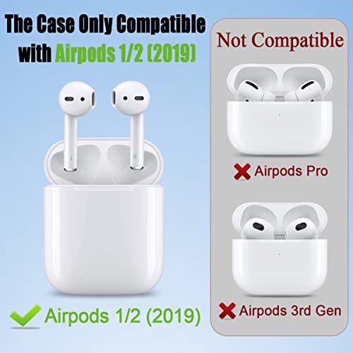 [3 Pack] Funny Airpod Case For Airpod 2/1, 3D Cartoon Character Cute Airpods 1&2 Case Kawaii Airpods 1/2 Cover For Men Boys Gift Protective Silicone Case With Keychain Accessories #TOP2