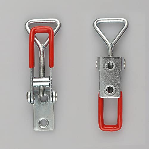 4 Stück Spannverschluss, Hebel Verschluss Hebel Kistenverschluss Eckbefestigung Sicherheitsschnalle Türriegel für Kisten Schrank Schublade Tür Fenster 100 kg