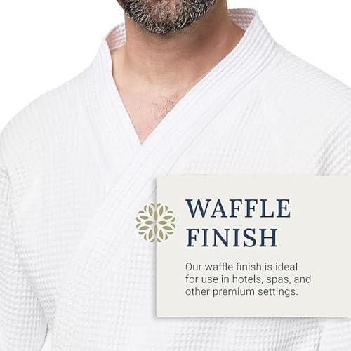 Image of Kaufman Waffle Robes | Personalized & Monogramed | Unisex 100% Cotton Soft Luxury Bathrobes for Men & Women, Spa & Hotel