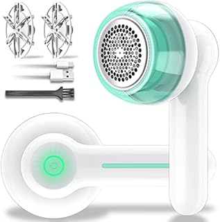 Lint Remover, Fabric Shaver Electric Bobble Remover for Clothes, USB Charging Fluff Remover Sweater Shaver with 2 Replacement Heads for Clothes Fabric