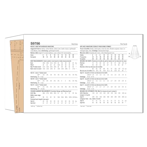 Jupe avec ourlet variantes taille 36-40 pour ajuster parfaitement sa silhouette