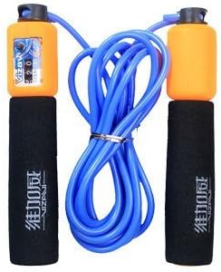new Adjustable Skipping Jump Rope for man and woman with Counter Number Fitness Exercise Workout Gym - Blue