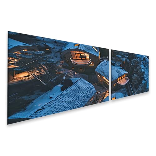Image sur toile architecture moderne paysage hiver poster salon