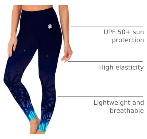 Image of AOBUTE Women Swim Pants UPF 50+ Rash Guard Pants High Waisted Swimming Leggings