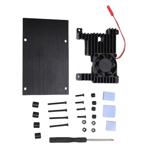Carcasa de Aleación de Aluminio con Ventilador de Enfriamiento Pasivo para Orange Pi 3B, Caja para Placa de Desarrollo con Disipador de Calor, Almohadillas Térmicas y Ranuras de Ventilación miniatura 1