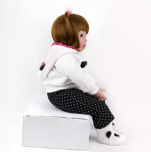 ZIYIUI Lebensechte Reborn Babypuppen 60cm 24 Zoll Weiche Vinyl Silikon Simulation Reborn Babys Mädchen Puppen wie echte… – Bild 7