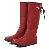 [43DEGREES] レインブーツ ロング [ レディース / 全4カラー：Red / 全4サイズ：SSサイズ(23cm) ] パッカブル おしゃれ 軽量 折りたたみ 長靴 リボン 編み上げ