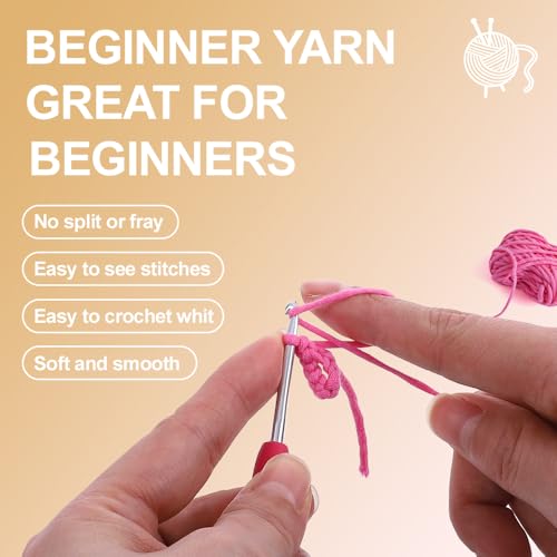 Image of Autglint Fox Crochet Kit for Beginners, Amigurumi Animal DIY Knitting Kit with Step-by-Step Video Guides, Learn to Crochet Kit for Adults & Kids with Pre-Started Yarn - Orange Fox