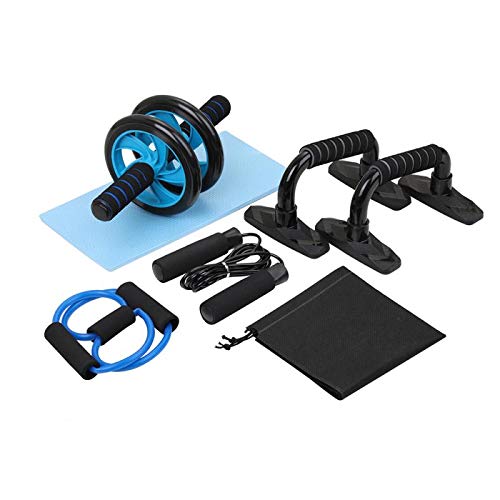 Rueda Abdominal BAJIE 5 en 1 kit de entrenamiento con cuerda y soporte