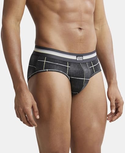 Image of Jockey UI20 Men Super Combed Cotton Elastane Stretch Printed Brief with Ultrasoft Waistband (Pack of 2)
