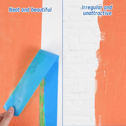 Fyguard Blue Painters Tape 5pcs Masking Tape 1.89" x55yd Painters Tape, DIY Crafts Tape for Wall Painting, Indoor and Outdoor Decoration, Edge Treatment