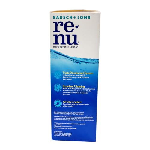 Image of Bausch + Lomb Renu Advanced Multi Purpose Contact Lens Cleaning Solution (473ml) - Pack of 1