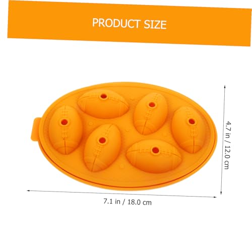 Molde de silicona para cubitos de hielo con forma de rugby miniatura 2