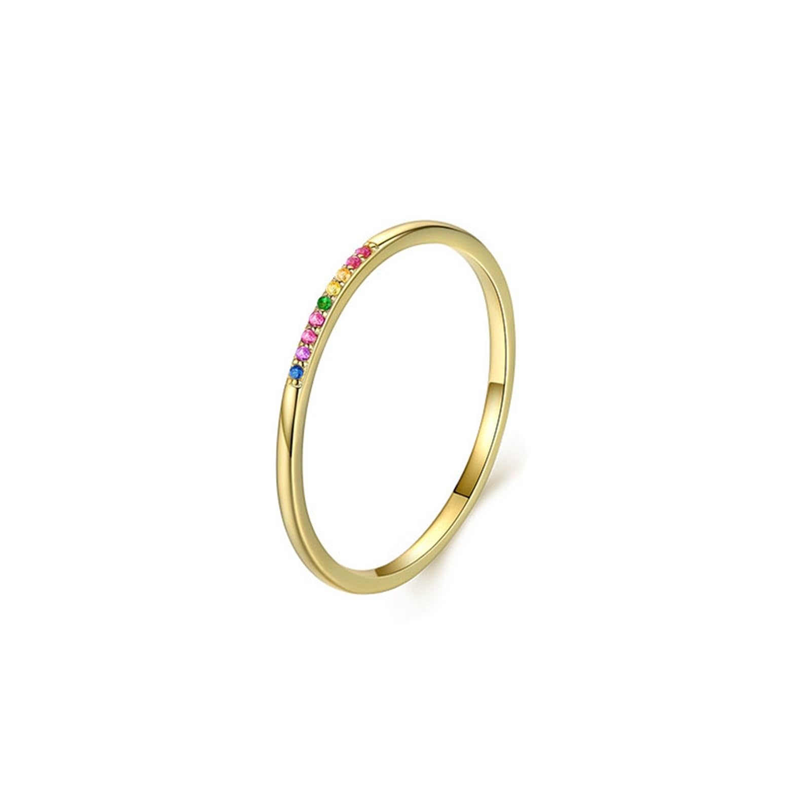Joyas modernas de oro amarillo Au375 con circonitas para alianzas de boda 7